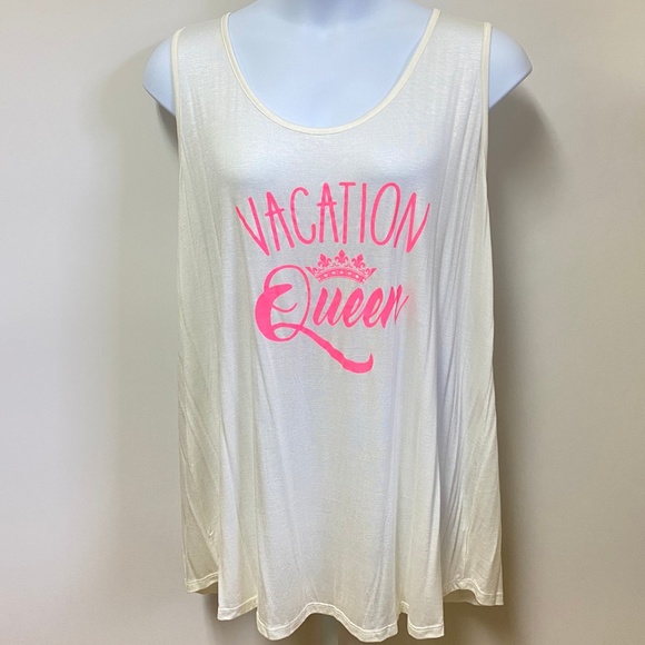 Women's Sleeveless Graphic Tank Top Plus Size 1X XXL - Picture 3 of 6